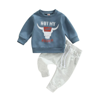 Cow Head Print Clothing Baby Set