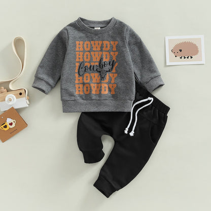 Cow Head Print Clothing Baby Set